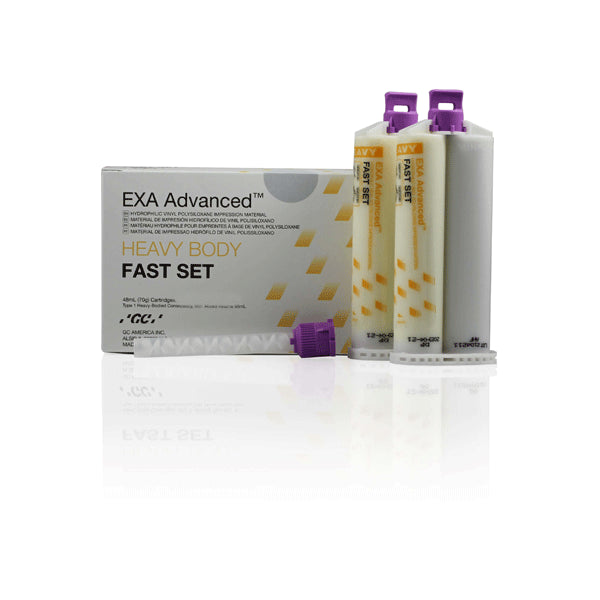 GC 138110 EXA Advanced VPS Impression Material Heavy Body Fast Set 8/Pk 48 mL GC 138110 EXA Advanced VPS Impression Material Heavy Body Fast Set 8/Pk 48 mL